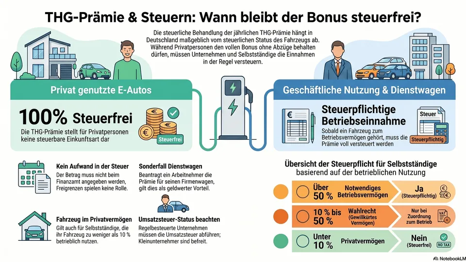 Alle Regeln zur Versteuerung der THG-Prämie