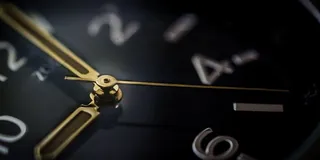 Ziffernblatt einer Uhr.