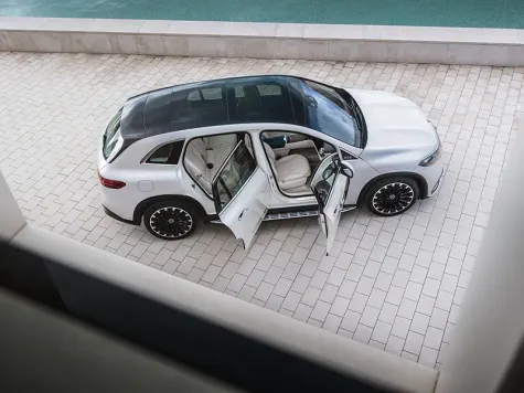 Mercedes EQS SUV von oben Mercedes EQS SUV von oben